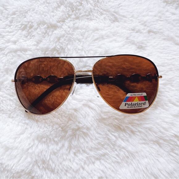 Stylens Accessories - Brooklyn Brown Sleek Aviator Sunglasses